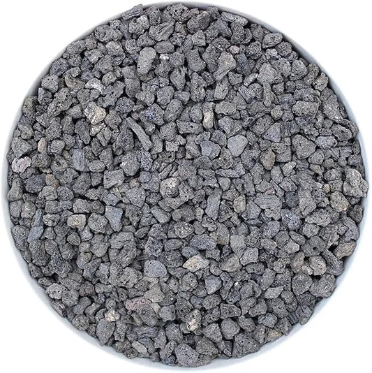 5lb Black Horticultural Lava Rock Soil Additive for Cacti, Vase Fillers, Succulents and Terrarium Plants - No Dyes or Chemicals - 100% Pure Volcanic Rock