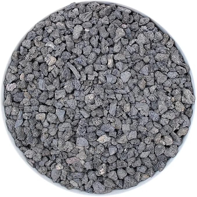 2.4lb Black Horticultural Lava Rock Soil Additive for Cacti, Vase Fillers, Succulents and Terrarium Plants - No Dyes or Chemicals - 100% Pure Volcanic Rock
