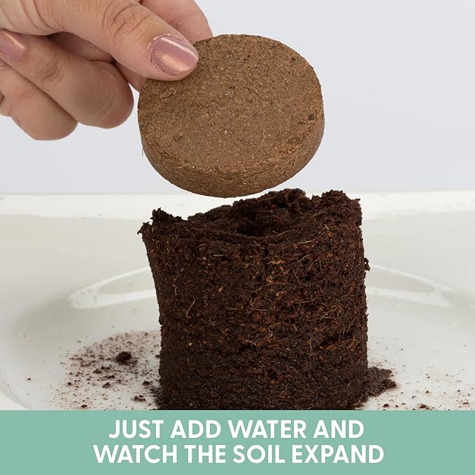 Potting Soil for Indoor/Outdoor Plants, Expands to Fit 3 Inch and 4 Inch Pots - 24 Pack