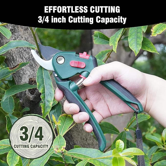 GARTOL 3-Piece Garden Tool Set - Bypass Lopper, Hedge Shears, Pruning Shears with Telescopic Aluminum Handles, Extendable Heavy-Duty Branch Cutters, Garden Clippers for Branches, Shrubs, and Hedges