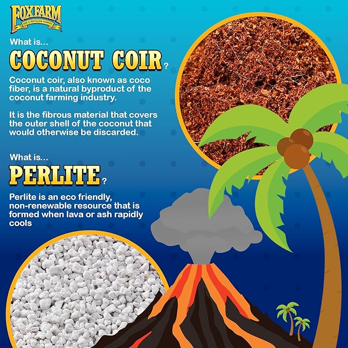 FoxFarm Cultivation Nation 70:30 Growing Media, 2cu ft - Mix of Coconut Coir and Perlite - Provides Aeration and Drainage, Use for Indoor/Outdoor Container Gardens