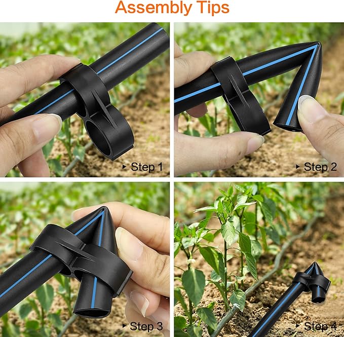 Drip Irrigation Fittings for 1/2" Tubing, 18 Pieces Drip End Plug Fittings End Cap Connectors for 1/2 Inch Irrigation Tube, Drip Line End Closure for Drip and Sprinkler Systems