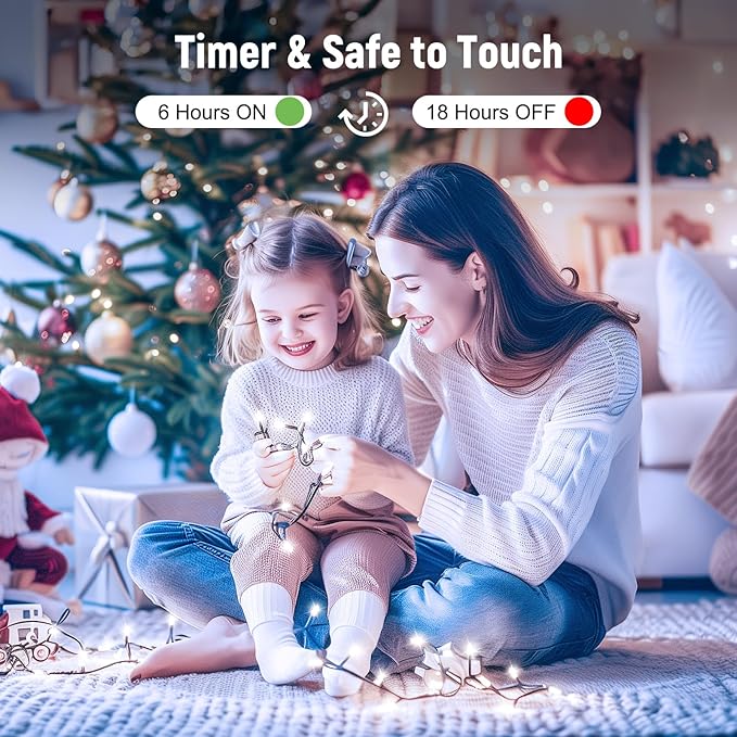 Christmas Tree Lights Outdoor, 168Ft 600 LED Twinkle Fairy Lights String Lights with 8 Light Modes for Christmas LED Garland Wreath Wedding Indoor Holiday Decorations with Dark Green Wire, Cool White