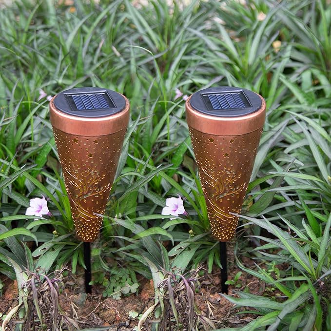 Tree of Life 2 Pack Solar Pathway Lights - Outdoor Waterproof Garden Decor, Pathway Landscape Lights for Backyard Patio Path Yard Lawn Walkway