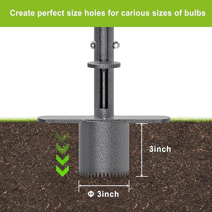 Dolibest Sod Plugger, Turf Cutter and Grass Plugger Tool with Dual Pedals, Sharp Serrations, and Non-Slip Soft Rubber Grip Handle, Perfect for Zoysia, Bermuda and More