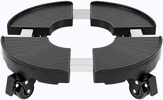 CASIMR Plant Caddy with Wheels, Heavy Duty 440lbs Capacity Rolling Plant Stand, 15-20 Inch Adjustable Indoor Outdoor Plant Dolly, Round Plant Roller Base Flower Pot Rack Holder Trolley Casters Tray