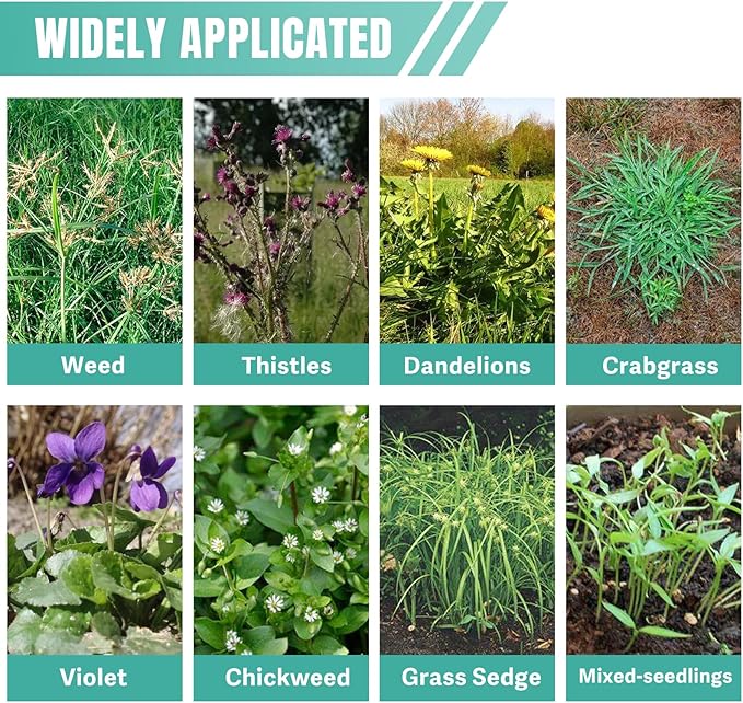 Breeze Touch 46" Weed Pulling Tool, 4-Claw Detachable Weed Puller Tool with Long Handle Adjustable, Heavy Duty Stand Up Weeder Weeding Tool for Lawn, Yard, Garden, Dandelion Picker, Weed Remover