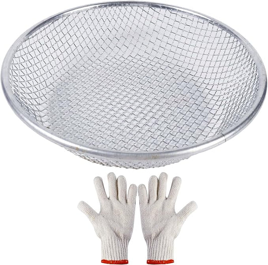 1pcs 1/4 Inch Compost Sifter for Garden Sand Soil,Soil Sifter Mesh Gardening Tool,Sifter for Rocks,Compost Sifter,Sand Screen,Garden Potting Mesh Sieve Sifting Pan,for 5 Gallon Bucket.…