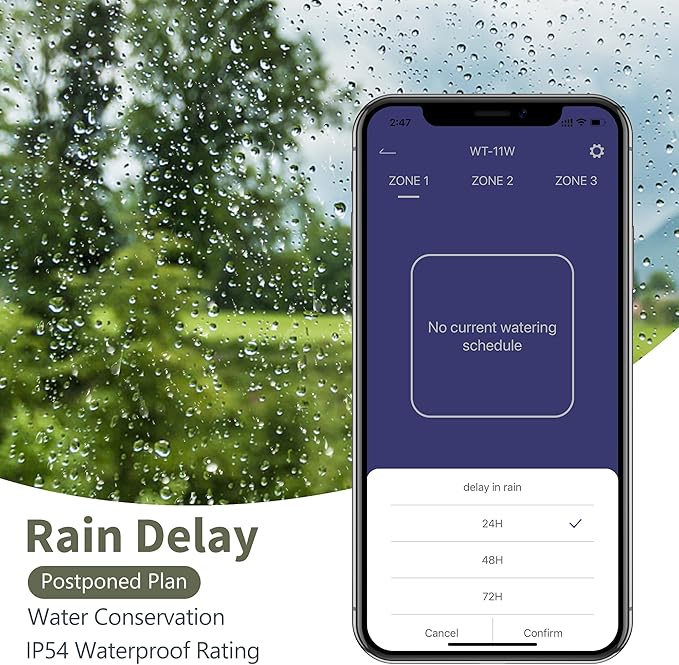 Diivoo WiFi Water Timer 3 Zone, Smart Sprinkler Hose Timer Compatible with Alexa and Google, Remote Control Irrigation Timer, Automatic Manual Watering, Rain Delay, for Garden, Lawns and Yards