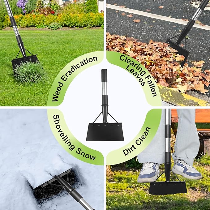 Garden Cleaning Shovel， Snow Shovel,59 Inch Handle Duty Garden Shovel， Multifunctional Cleaning Shovel，Suitable for Gardening, Planting, Weeding, Deicing and Other Gardening Tasks