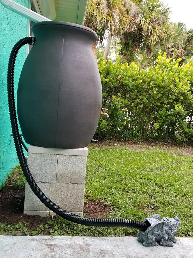 Pond Tubing ID 1/2” × 50ft Black Corrugated Flexible Reinforced Waterfall Pond Tube Sump Pump Hose, Non-toxic & Kinkproof (50 ft, 1/2" ID)