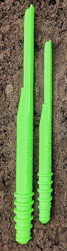 Dibby Seed Sowing Garden Tool Dibber Planter Transplanter – Sow Seeds at The Right Depth – Easily Transplant Delicate Seedlings (Little Dibby & Dibby XL) Green