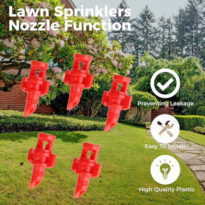 100PCS 360 Degree Misting Nozzle Irrigation, Sprinklers Sprayer for Garden Irrigation System, Micro Sprayer Refraction Automizing Drippers