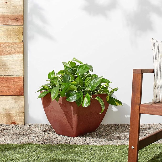 Arcadia Garden Products PSW FB40TC Simplicity Square, 16 x 16 x 13, Terra Cotta Color