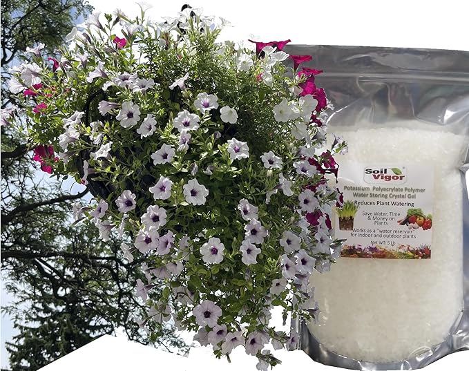 2 Pounds Super Water Storing Crystals Potassium Polyacrylate Polymers Soil Vigor Granules for Plants
