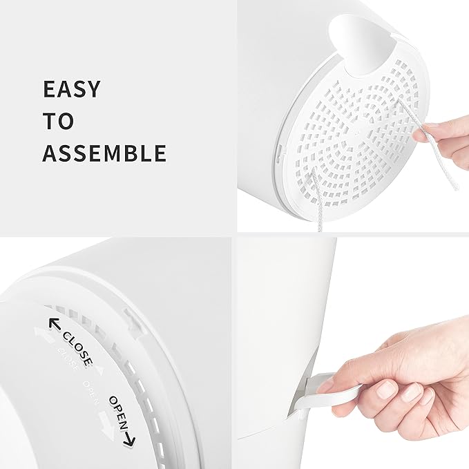 FaithLand 6-Pack White Self Watering Planter Pots for Indoor Outdoor Plants - 8, 7, 6.5, 6, 5.5, 5 Inches Flower Pots