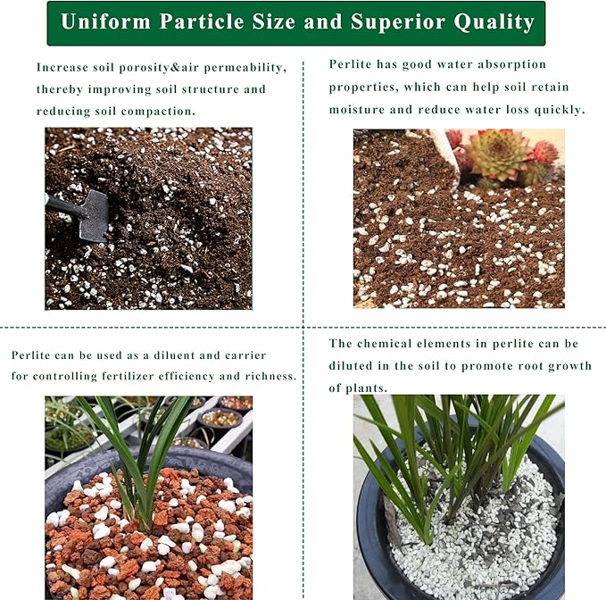20 Quart Organic Perlite Horticultural Soil Amendment for Plants and Enhanced Drainage Enhanced Growth