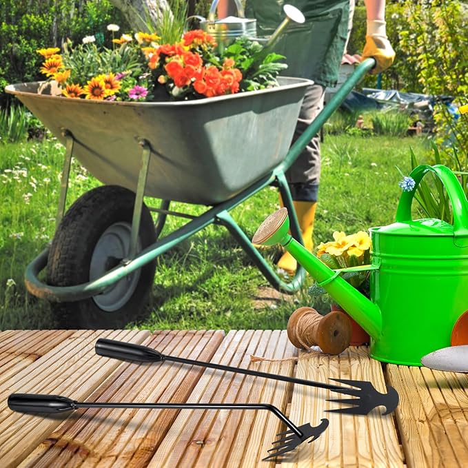 10 Pcs Weed Puller Tool Garden Weed Pulling Tool Portable Garden Weeder Tool 4 Teeth Durable Garden Weed Pulling Tool Hand Weeder Tool for Vegetable Gardening Backyard Farm Planting Weeding