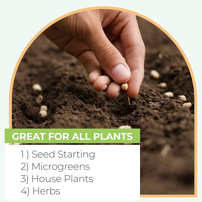 Premium Window Garden Potting Soil (Fiber Soil 10x - 1 QT Bags) for Indoor Plants, Home Garden