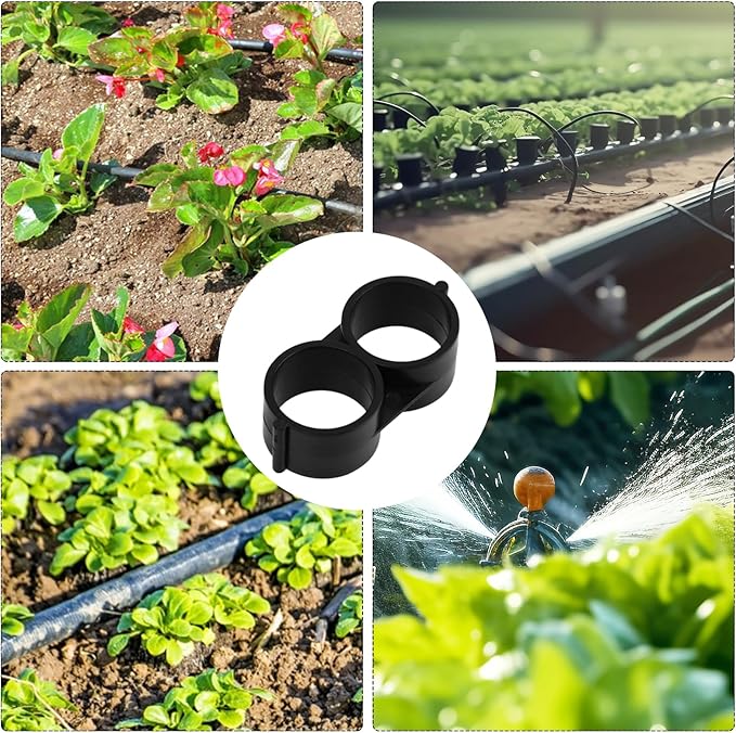 BLMHTWO 20 Pack Drip Irrigation 1/2" Drip Tubing End Closure, Figure 8 End Closure for 1/2" Drip Tubing 16mm Drip Tubing End Closure Plugs Fitting Kit