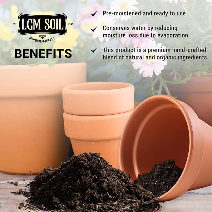 LGM Soil All-Purpose Potting Soil Mix - Organic Houseplant Soil - Natural Potting Mix for Indoor & Outdoor Plants - Potting Soil for Gardening - Ideal for Rooting Cuts & Germinating Seeds (0.5 Cu Ft)
