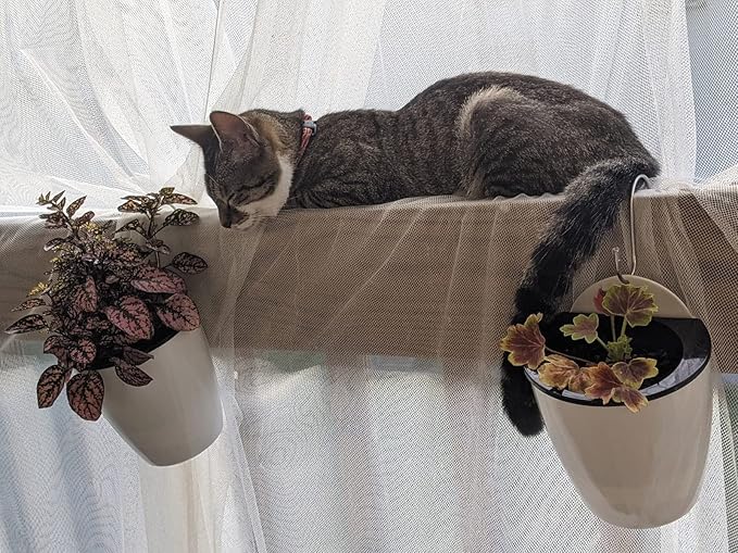 8 Packs 5" and 7.3" Plastic Self Watering Pots Wall Hanging Planters Wall Mounted Wicking Flower Pots for Indoor and Outdoor African Violet, Ocean Spider Plant, Orchid, White