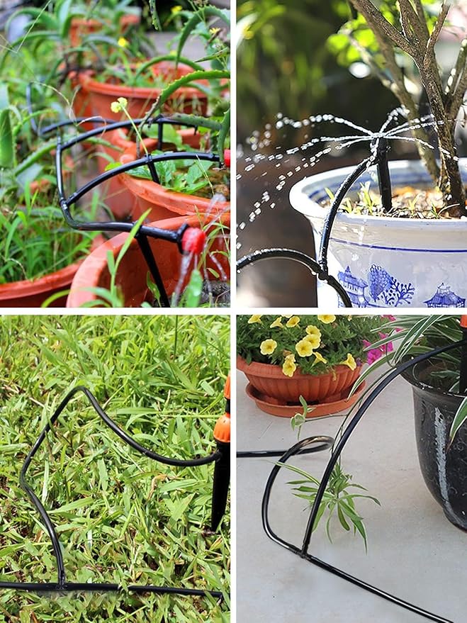 100pcs 1/4" Universal Barbed Tee Fittings, Kalolary Barbed Connectors Drip Irrigation for 1/4 Inch Water Hose Connectors 4mm/7mm Water Tube Drip Irrigation Watering System