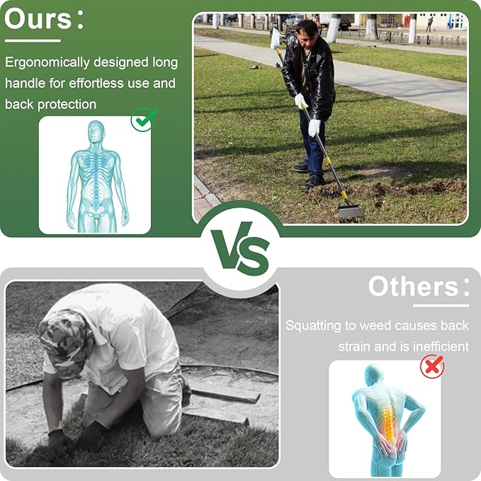 Garden Cleaning Shovel, Multifunctional Flat Shovel with 78 Inch Adjustable Length Ergonomic Handle, Gardening Scraper Shovel for Weeding,Scraping,Ice Remove…