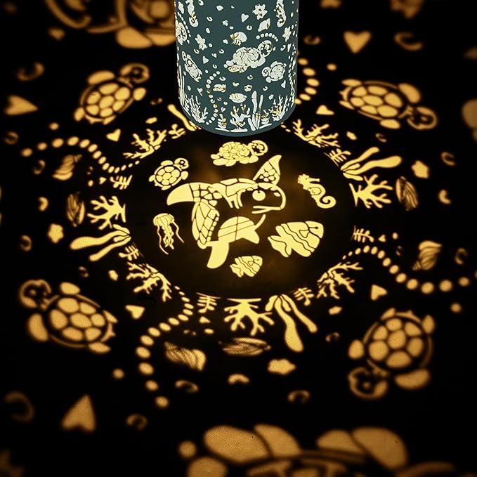 2 Pack Sea Turtle Solar Lantern - Outdoor Waterproof Hanging Solar Light - Garden Gifts for Women, Mom, Sisters, Friends, Christmas, Birthdays- Garden, Patio, Yard Decor- Durable Large Blue