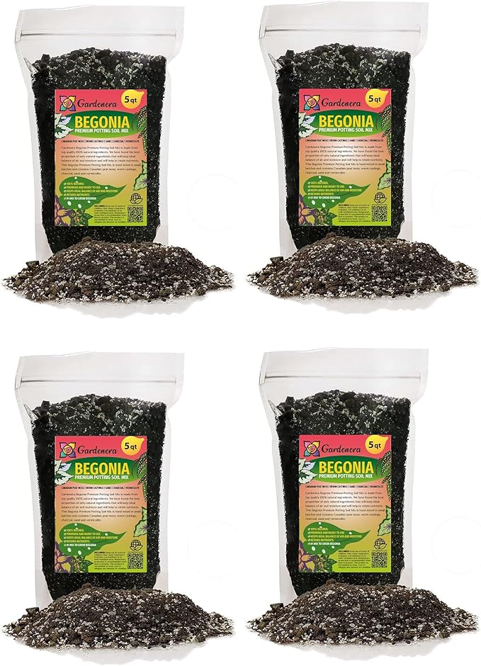 Begonia Potting Mix - Unlock Robust Growth and Enchanting Blossoms with Our High-Performance Formula - 20 Quart