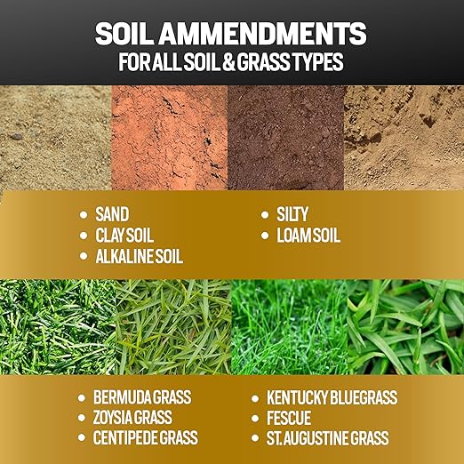 1 Gallon 20% Humic Acid for Lawn - Covers 20,000 sq ft, Humic20 Soil Amendments, Ideal Soil Conditioner for Lawns, Promotes Aeration & Better Structure for Stronger Roots & Healthy Grass Growth