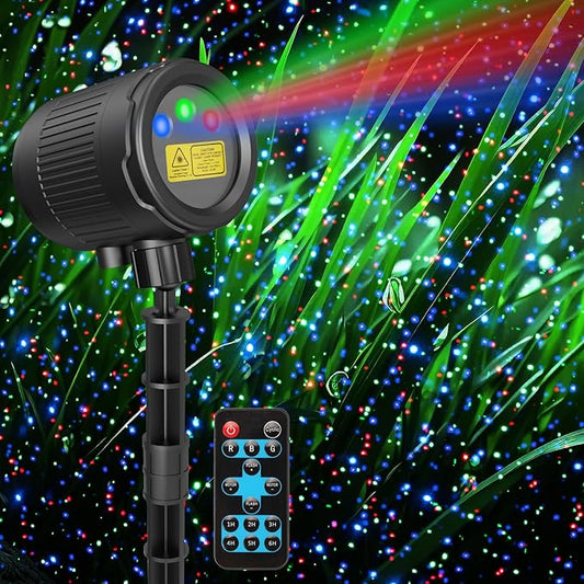 Christmas RGB Laser Projector Lights - Waterproof Indoor/Outdoor for Home, Yard & Garden Decoration