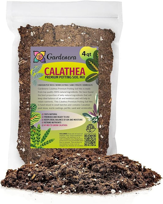 Calathea Potting Mix - Promote Strong Roots and Captivating Patterns with Our Premium Blend - 4 Quart