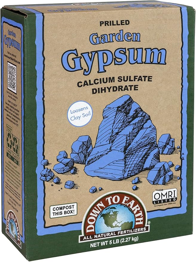 Down to Earth Organic Garden Gypsum Calcium Sulfate, 5 lb