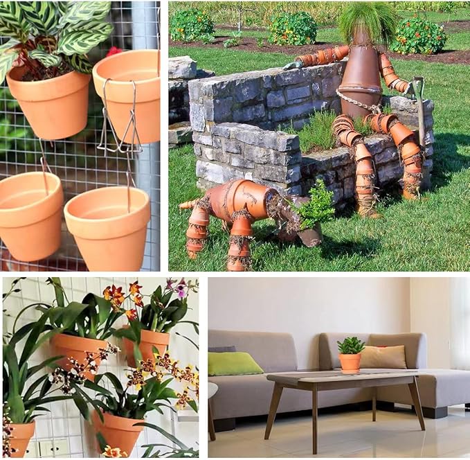 3 Inch Terracotta Pots with Saucer-20 Pack，Cactus Terra Cotta Flower Pots with Drainage，Succulent Nursery Clay Pots Great for Plants,DIY Crafts, Wedding Favor
