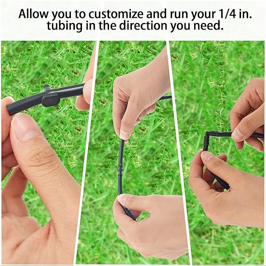 Drip Irrigation Parts, 1/4 Drip Irrigation Fittings Drip Irrigation Kit Drip Line Connectors 1/4 Barbed Connector Drip Irrigation Connectors 1/4 Irrigation Tubing 300 Pcs