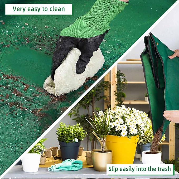 3 PCS 43"x 29" Large Repotting Mat Thickened Waterproof Potting Mat Foldable Potting Tray Portable Gardening Mat