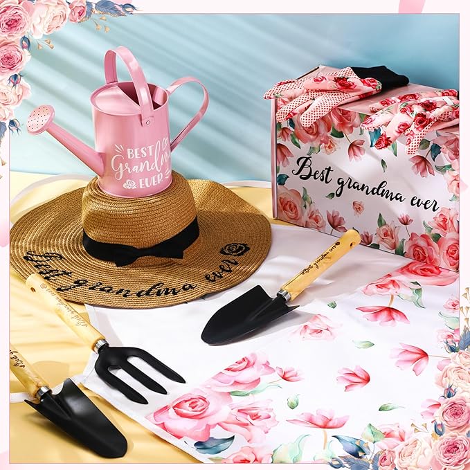 Gardening Gifts for Christmas, Garden Gift for Grandmother, Planting Gift from Grandchildren, Gardening Gifts for Plant Lover, Best Grandma Ever Garden Tool Set Gift