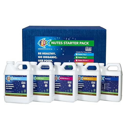 FOOP Nutes Veg & Bloom Starter Pack: Get Fat Roots, Thick Stalks, Tight Buds, Awesome Terpenes, and an Explosion of Trichomes | Certified Organic | Five 32oz Bottles