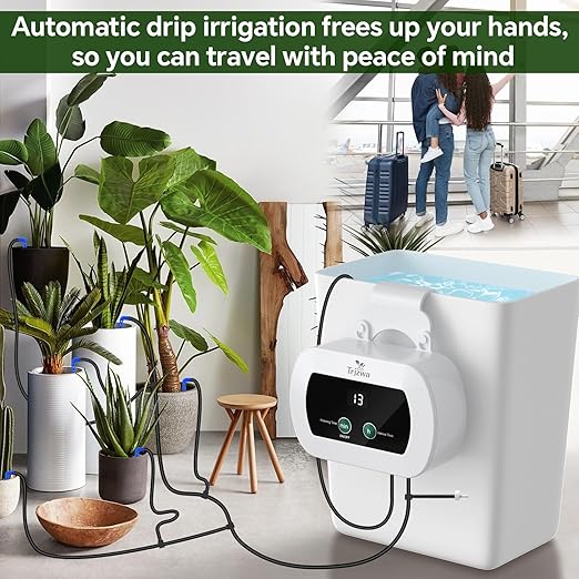 Automatic Watering System with Self Plant Watering Devices,Indoor Watering System for Potted Plants with Customize Schedule Water Timer,USB Power for Indoor Plant Watering System