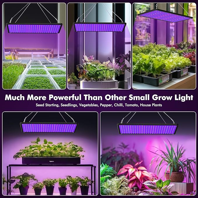 1000W LED Grow Light, Full Spectrum Plant Light, UV-IR Included Hanging Grow Lights for Indoor Plants Seedling Hydroponic Plants Veg Flower Growing Lamps for 3x3/2x2 Grow Tent (Actual Power 100±5W)