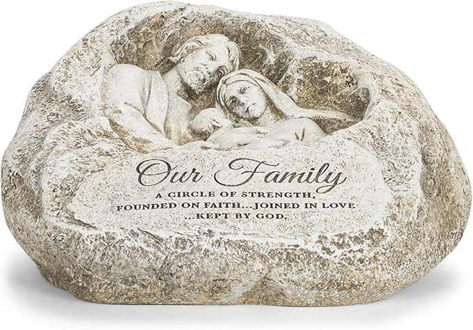 Joseph's Studio by Roman Inc., HOLY Family Garden, Garden Collection, Religious Statue, Holy Family, Memorial, Angel, Patron Saint, Garden Décor (7x8x4)