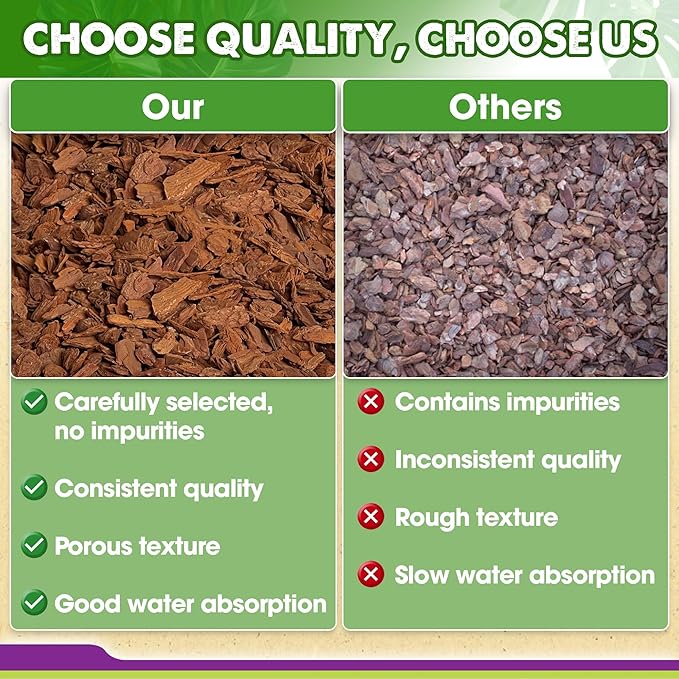 DUSPRO RECYCLE Orchid Bark Bulk, Fine Orchid Bark for Plants, Optimal Texture Bark for Orchids, Ideal Wood Chips for Plants, Plant Bark for Potting, Bark Soil for Plants (5qts, Standard Bark)