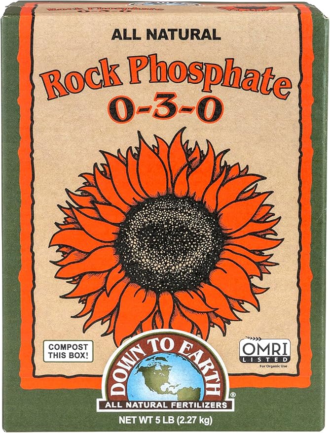 Down To Earth All Natural Fertilizers Organic Rock Phosphate Mix 0-3-0, 5 lb