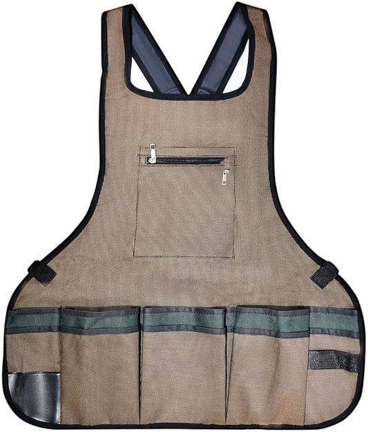 Garden Apron With Pockets,Woodworking Artist Tool Apron，Unique Gardening Gifts for Women/Men