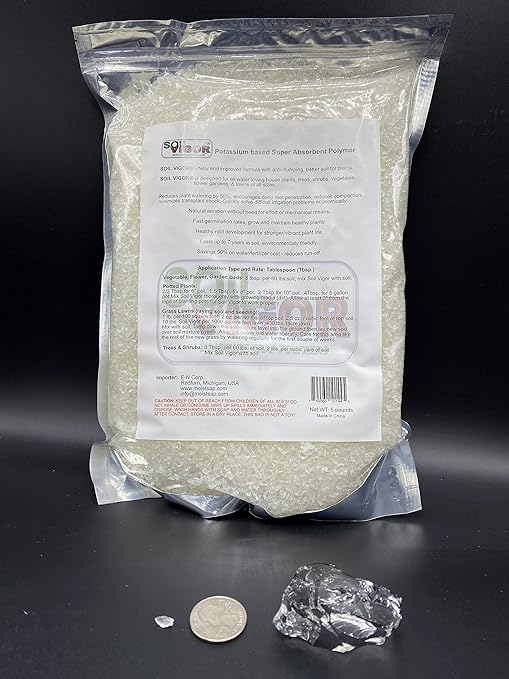 Commercial Grade Super Absorbent Polymer Potassium Based Water Crystal (40 Pound)