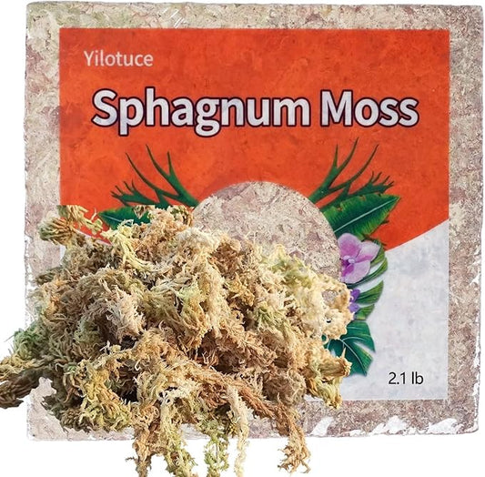 2.1 lb Sphagnum Moss for Plants, Carefully Selected Clean Sphagnum Moss Brick for Rooting Plants