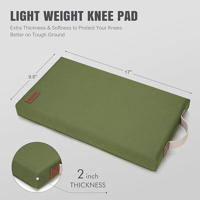 Large Knee Mat-Gardening Kneeler Pad-Thick Garden Sitting or Kneeling Pad Cushion-Construction Knees Support Board of Working,Repairing-Floor Knees Mat for Prayer,Fitness,Yoga,Gym & Pilates-Green