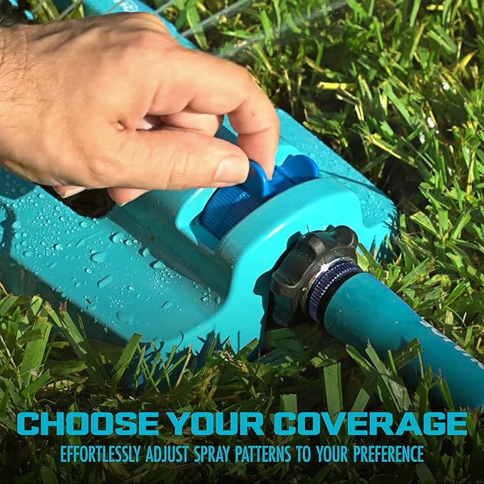 Aqua Joe SJI-OMS20 Aqua Joe 4,400 Sq Ft Coverage Indestructible JUMBO Metal Base Oscillating Sprinkler