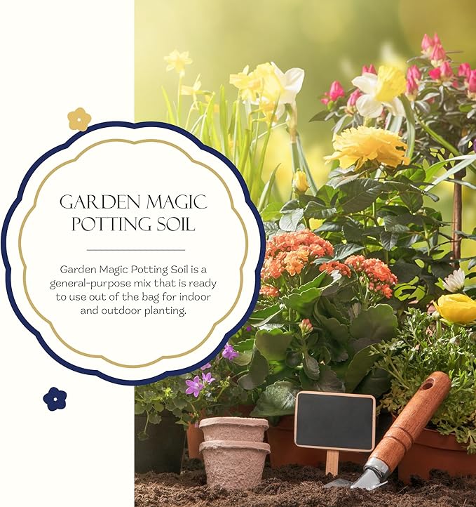 Garden Magic Potting Soil Mix, General-Purpose Potting Soil for Indoor or Outdoor Container Gardening, 20-Pound Bag, 4 Pack